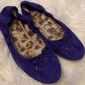 Sam Edelman Felicia blue suede flats